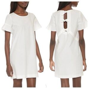 Madewell White Shift Dress | XS | Bow Back Detail